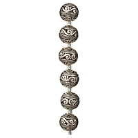 12 Pack:  Silver-Plated Carved Filigree Beads, 15mm by Bead Landing™