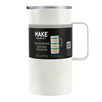20oz. White Stainless Steel Sublimation Mug with Lid by Make Market®