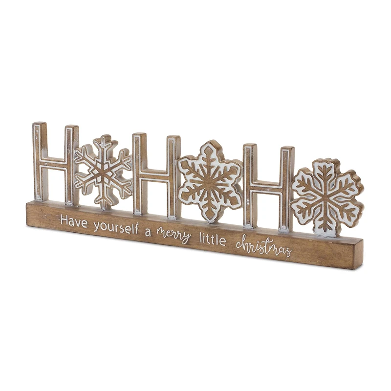 14.75" Ho Ho Ho Merry Little Christmas Tabletop Décor Set