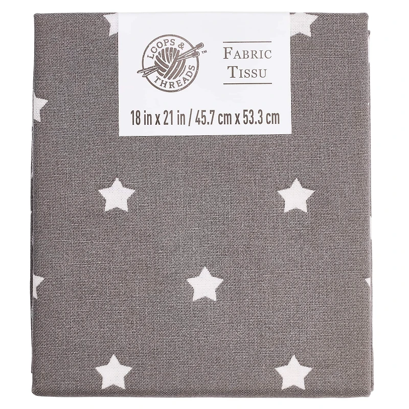 Gray Printed Fabric by Loops & Threads®