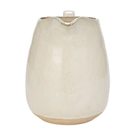 Hello Honey® 64oz. Cream Speckled Reactive Glaze Stoneware Pitcher