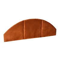 Hello Honey® NoSom 80" King Sized Terra Cotta Upholstered Velvet Panel Arched Headboard