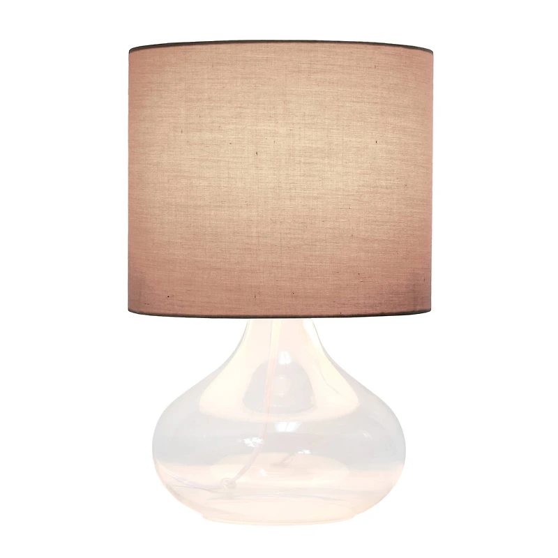 Simple Designs Glass Raindrop Table Lamp