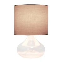 Simple Designs Glass Raindrop Table Lamp