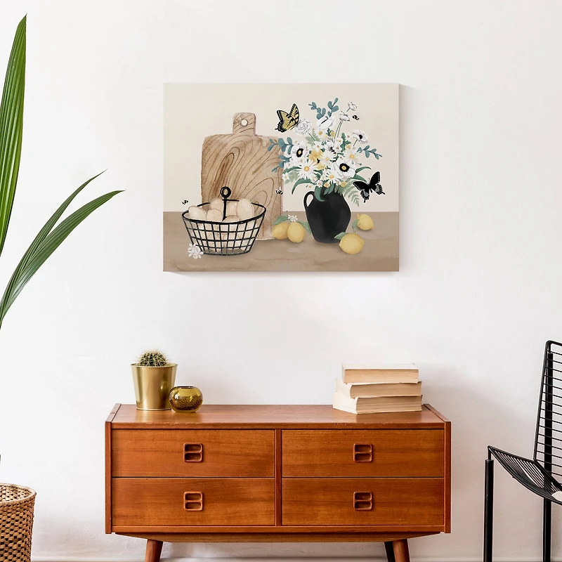 Kitchen Still Life Lemons 20" x 16" Canvas Wall Art