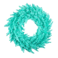 24" Unlit Aqua Fir Artificial Christmas Wreath