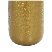 Gold Metal Textured Hammered Vase