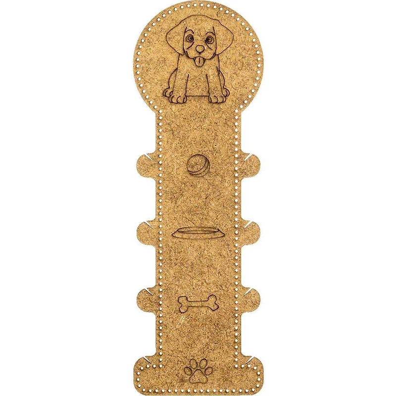 Wonderland Crafts Dog Embroidery Blank Wood Organizer