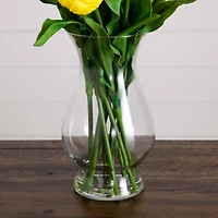 21" Artificial Tulip Arrangement in Glass Vase