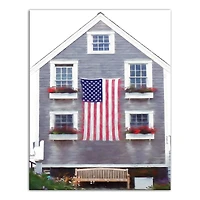 Patriotic Coastal Home Canvas Wall Art