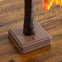 2ft. Pre-Lit Autumn Maple Artificial Fall Tree with 24 Warm White LED & Pumpkin Shaped Lights with Detachable Base