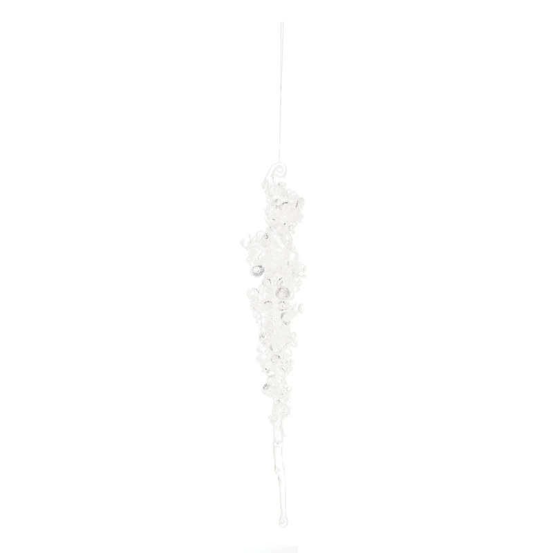 10.25" Glittered Icicle Drop Ornaments, 24ct.