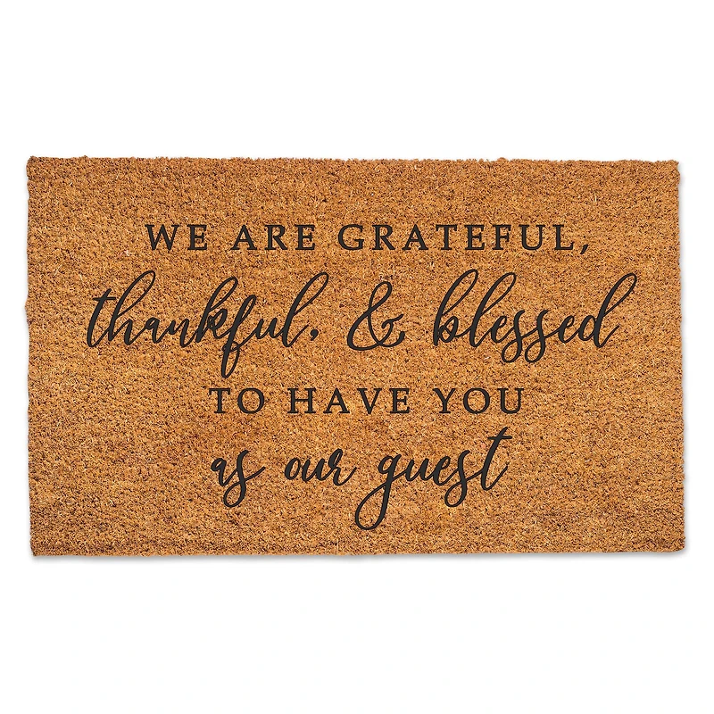 Grateful Thankful & Blessed Doormat