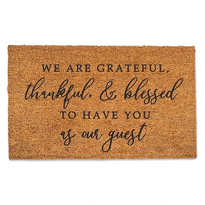 Grateful Thankful & Blessed Doormat