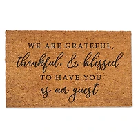 Grateful Thankful & Blessed Doormat