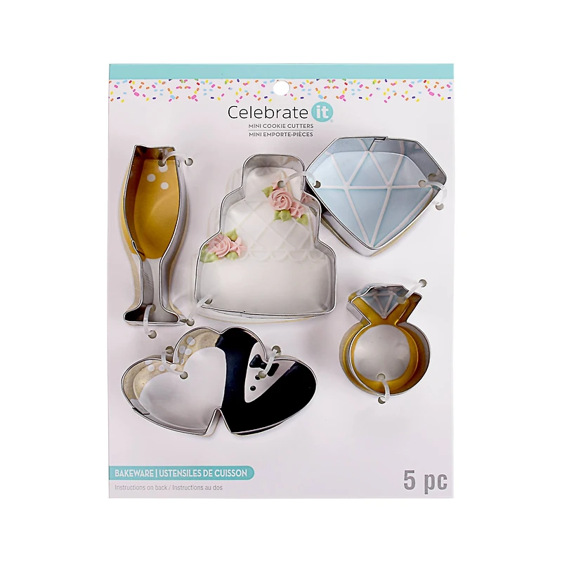 Wedding Stainless Steel Mini Cookie Cutter Set by Celebrate It®