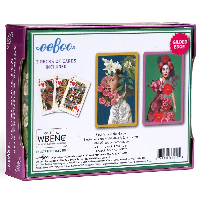 eeBoo Piece & Love Sarah's From the Garden Bridge Playing Card Set