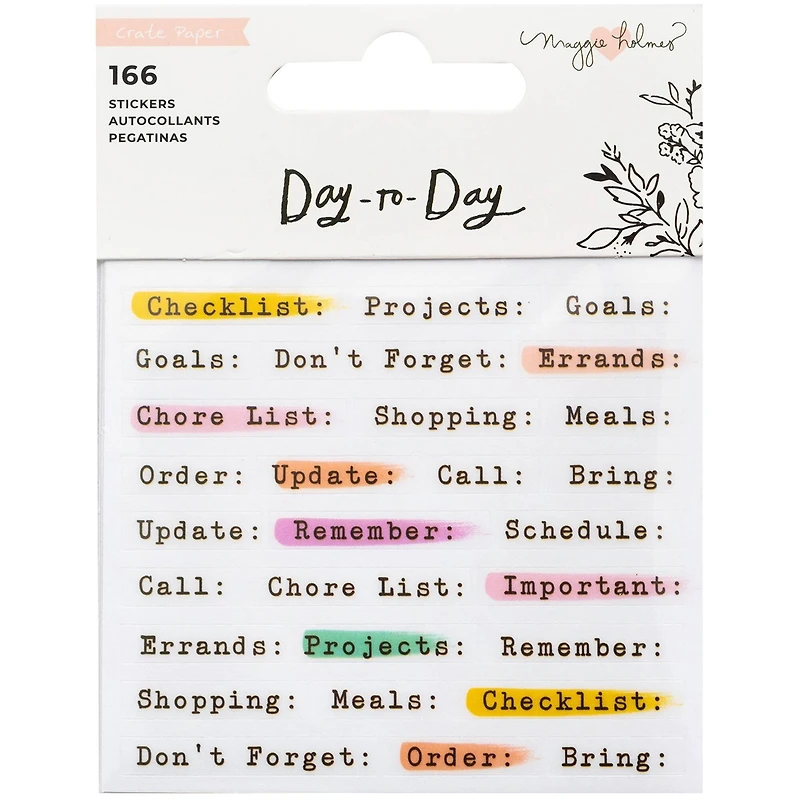 American Crafts™ Maggie Holmes Day-To-Day Planner Mini Sticker Book No. 2