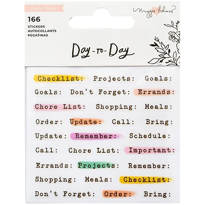 American Crafts™ Maggie Holmes Day-To-Day Planner Mini Sticker Book No. 2