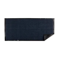 DII® Blue & Black Walk Off Utility Runner Doormat, 22" x 60"