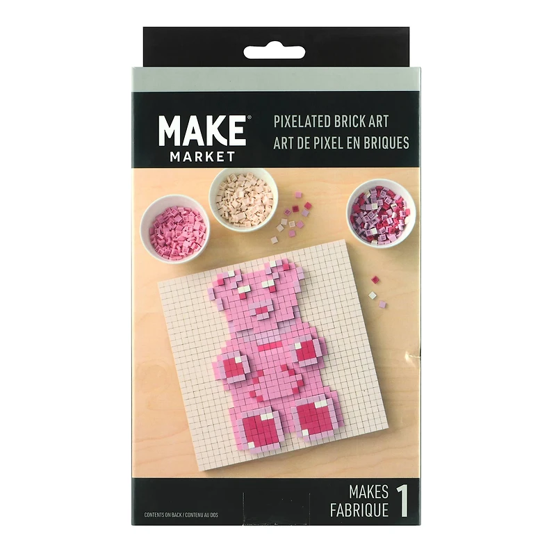 10" x 10" Gummy Bear Pixelated Brick Art Kit by Make Market®