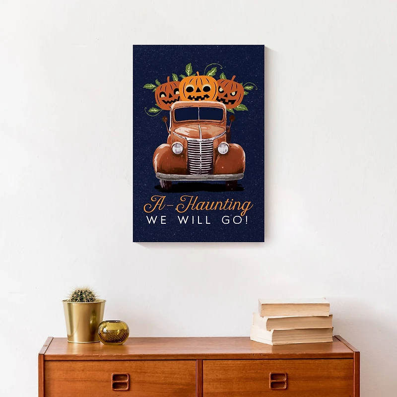 A-Haunting We Will Go! Canvas Wall Art