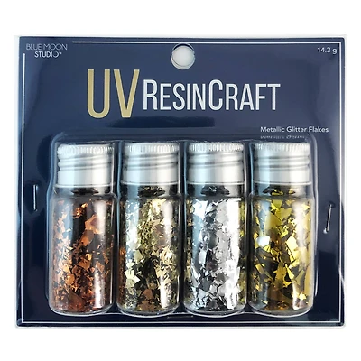 Blue Moon Studio™ UV Resin Craft Metallic Glitter Flakes Set