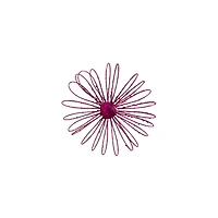 7" Glitter Fuchsia Pink Daisy Christmas Ornament