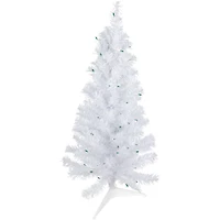 3ft. Pre-Lit White Pine Artificial Christmas Tree, Green Lights