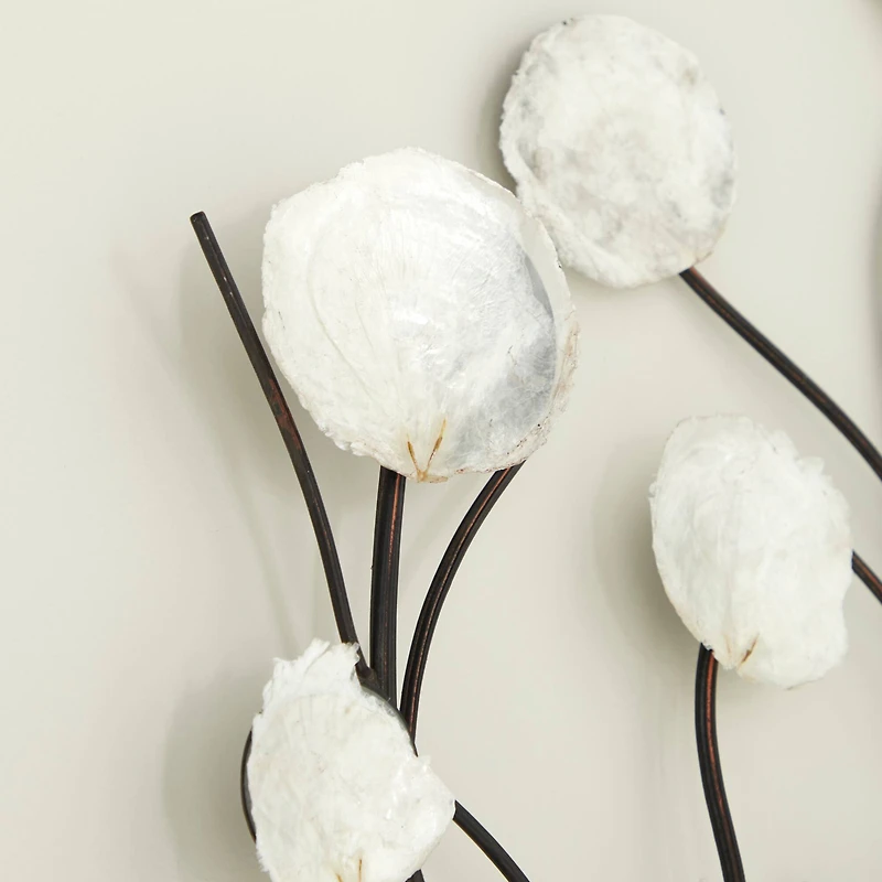 White Coastal Shell Arrangement Wall Accent