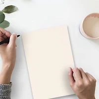 JAM Paper Strathmore Natural White Linen 8.5" x 11" Heavy-Weight Cardstock, 50 Sheets