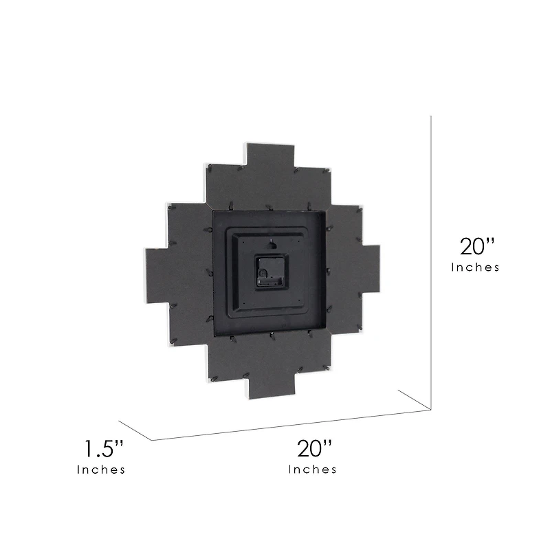 White Farmhouse Shabby-Chic "Family Time" Picture Frame Wall Collage Clock