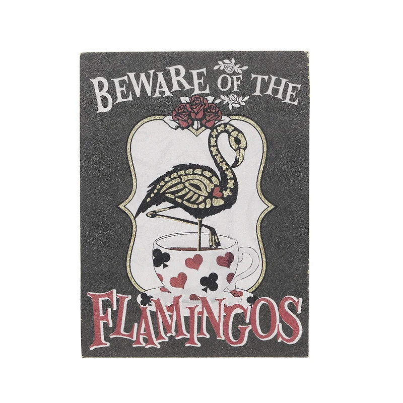 8" Beware Flamingos Tabletop Décor by Ashland®