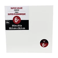 6 Pack 14" x 14" Super Value Canvas by Artist's Loft®