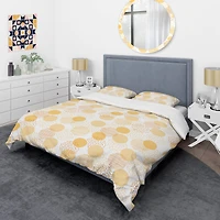 Designart 'Circular Abstract Retro Geometric IX' Mid-Century Duvet Cover Set