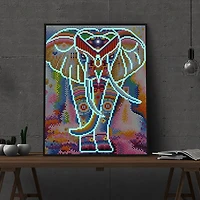 Sparkly Selections Elephant Glow in the Dark Diamond Painting Kit
