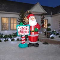 7ft. Airblown® Inflatable Christmas Santa with SANTA APPROVED Sign