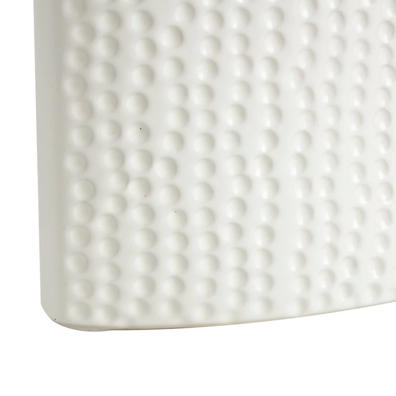 White & Gold Leaf Accent Ceramic Vase Set