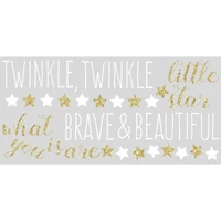 RoomMates Glitter Twinkle Twinkle Little Star Peel & Stick Wall Decals