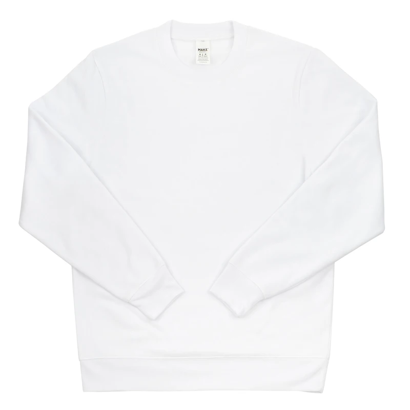 White Crew Neck Adult Unisex Sublimation Sweatshirt by Make Market