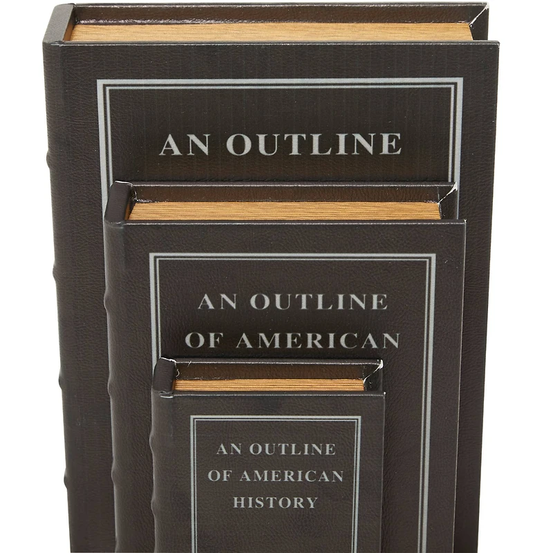 American History Faux Leather Faux Book Box Set