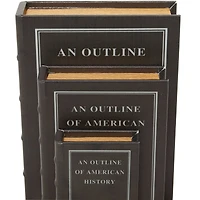 American History Faux Leather Faux Book Box Set