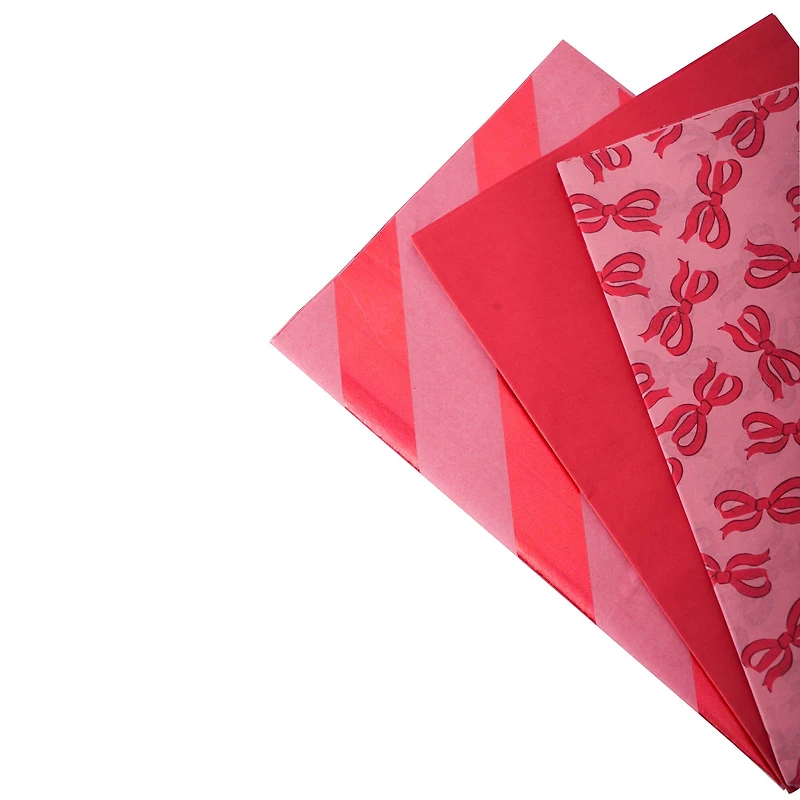 Pink Bows & Stripes Tissue Paper, 24ct. by Celebrate It™