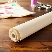 Natural Laminated Canvas Fabric Roll by Loops & Threads®