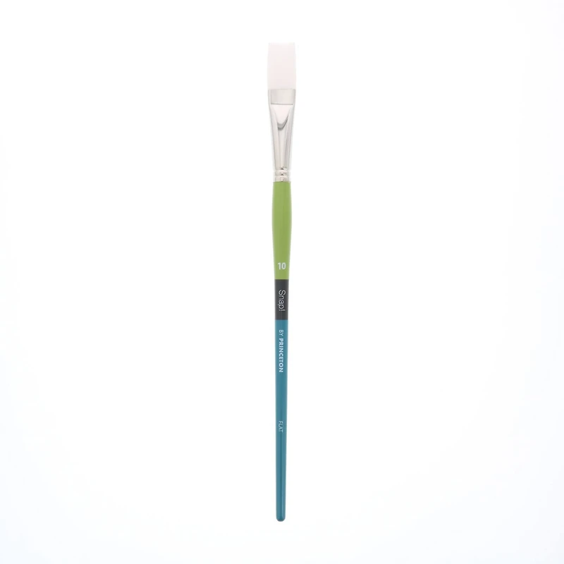 Princeton™ Snap!™ Series 9800 White Taklon Long Handle Flat Brush