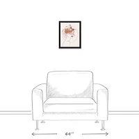 Floral Figure Black Framed Canvas Wall Art