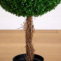 7ft. UV Resistant Artificial Triple Ball Boxwood Topiary Tree (Indoor/Outdoor)