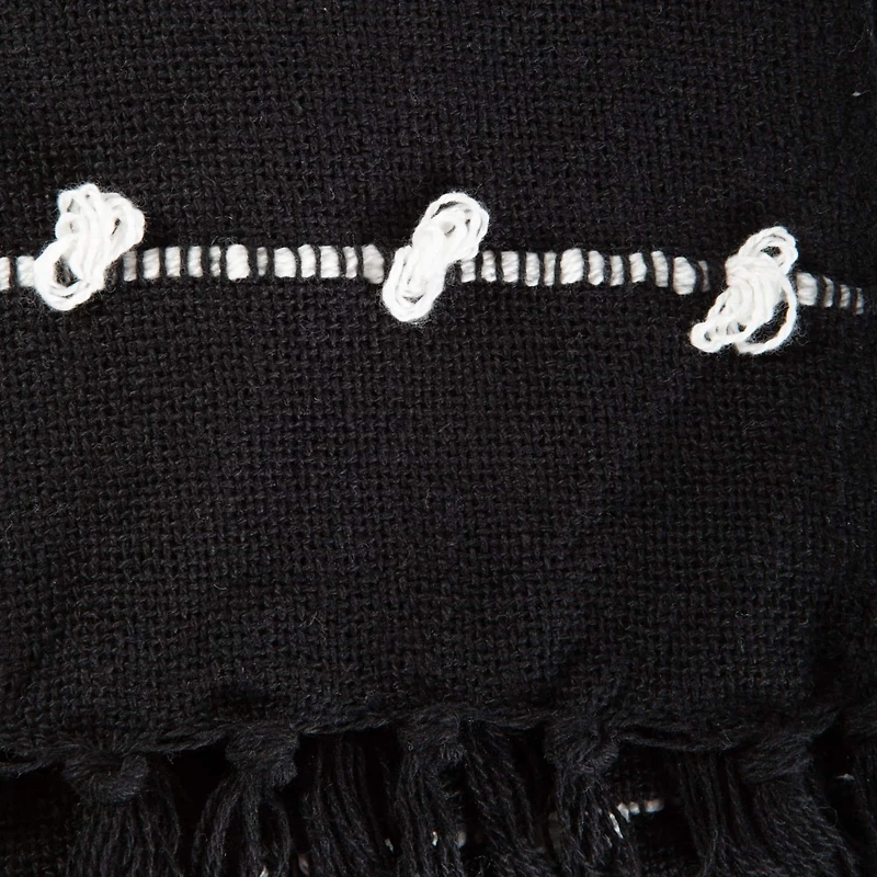 DII® Black Woven Loop Throw