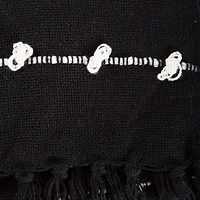 DII® Black Woven Loop Throw