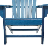 Blue Polyethylene Traditional Outdoor Adirondack Chair, 38" x 31" x 32"
